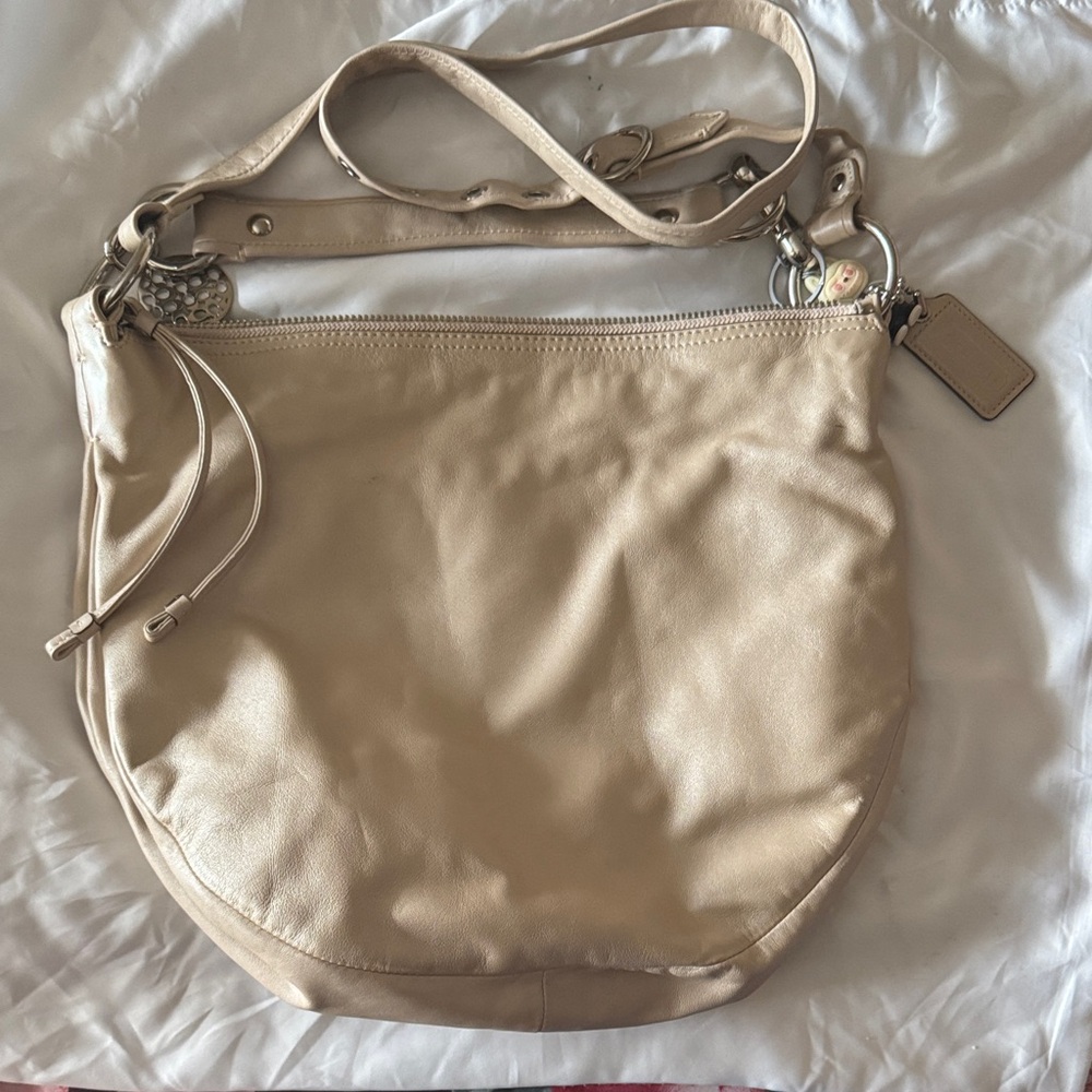 Coach Tan Leather Shoulder Bag